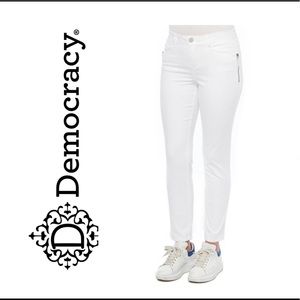 Democracy White Ab Solution Vintage Skinny Jeans